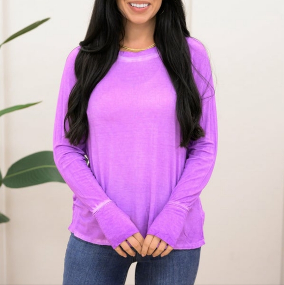 Lavender Long Sleeve Top - Picture 4 of 5